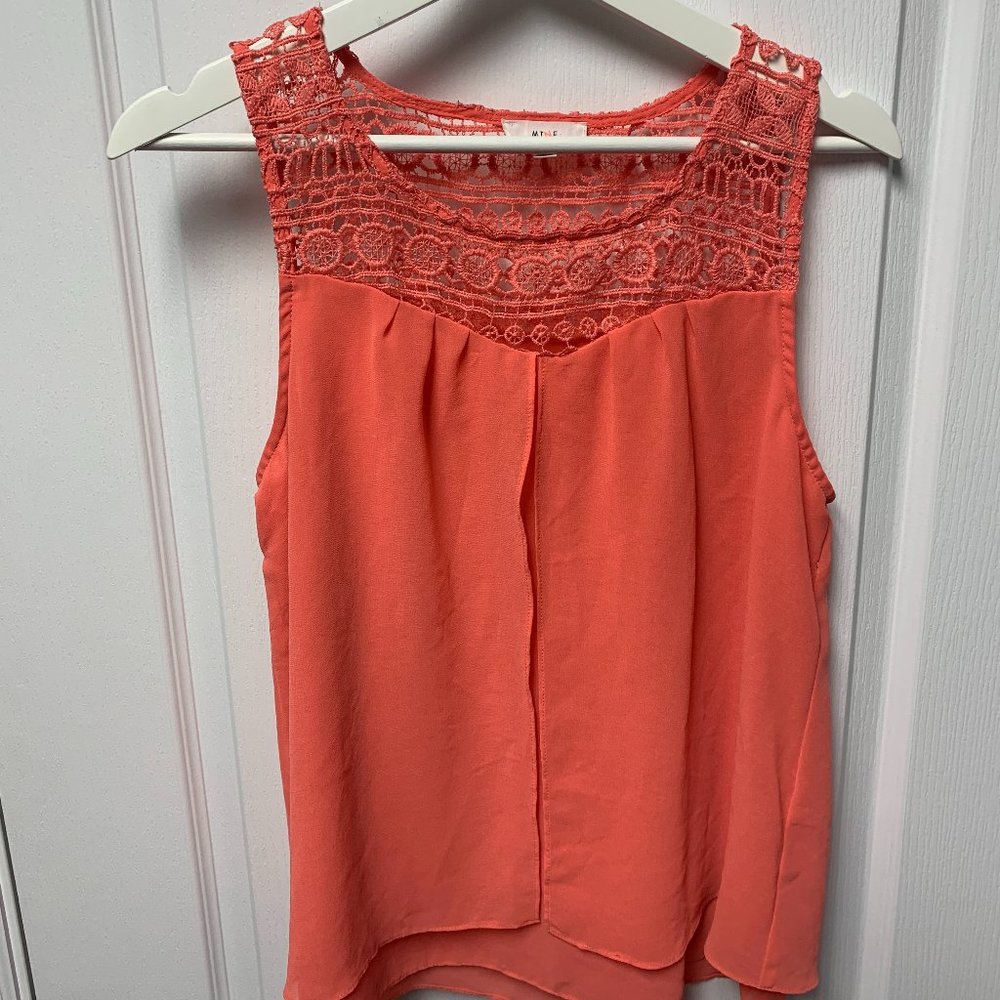 Pink Sleeveless Blouse